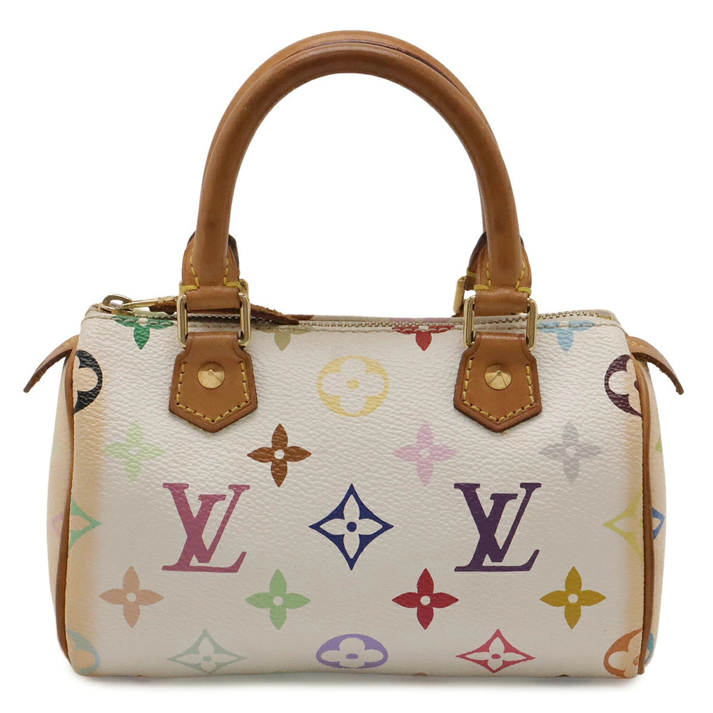 LOUIS VUITTON Monogram Multicolor Speedy Handbag Blanc White